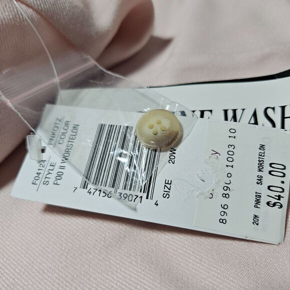 Sag Harbor Pink Polyester Pants Womens Plus Size 20W Straight Leg Elastic Waist - Picture 6 of 6